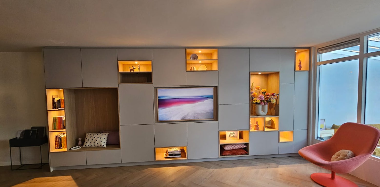 Wandmeubel vakkenkast kastopmaat interieurbouw tilburg loon op zand waalwijk gilze goirle